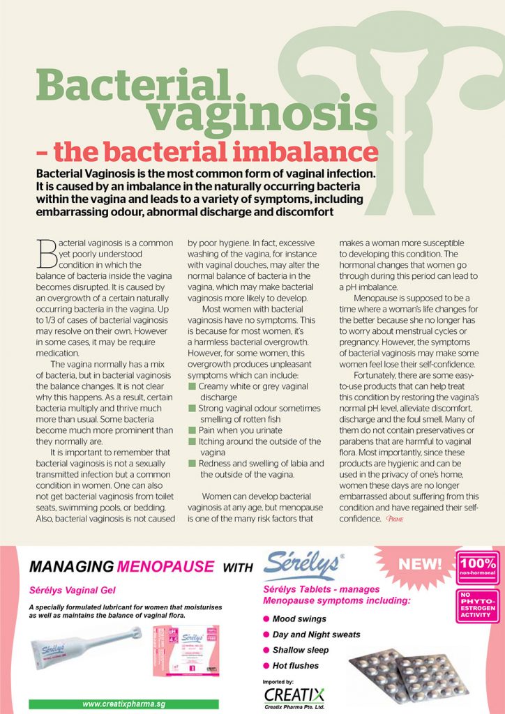 Bacterial Vaginosis – The Bacterial Imbalance - Creatix Pharma Pte. Ltd.